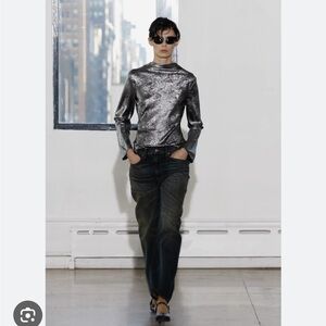 ZARA METALLIC TOP